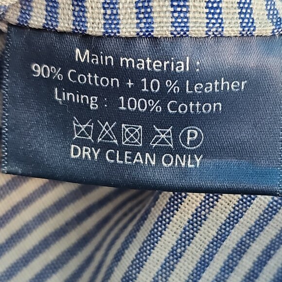 Chloe & Lex Cotton + Leather Crossbody Bag – Vintage Stamp Design - Picture 14 of 15